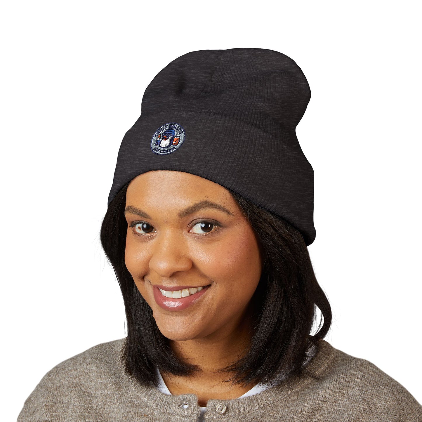 Embroidery Classic Cuffed Beanie, Stylish Winter Hat, Cozy Beanie for Fashion Lovers, Great Gift for Holidays, Casual Everyday Wear