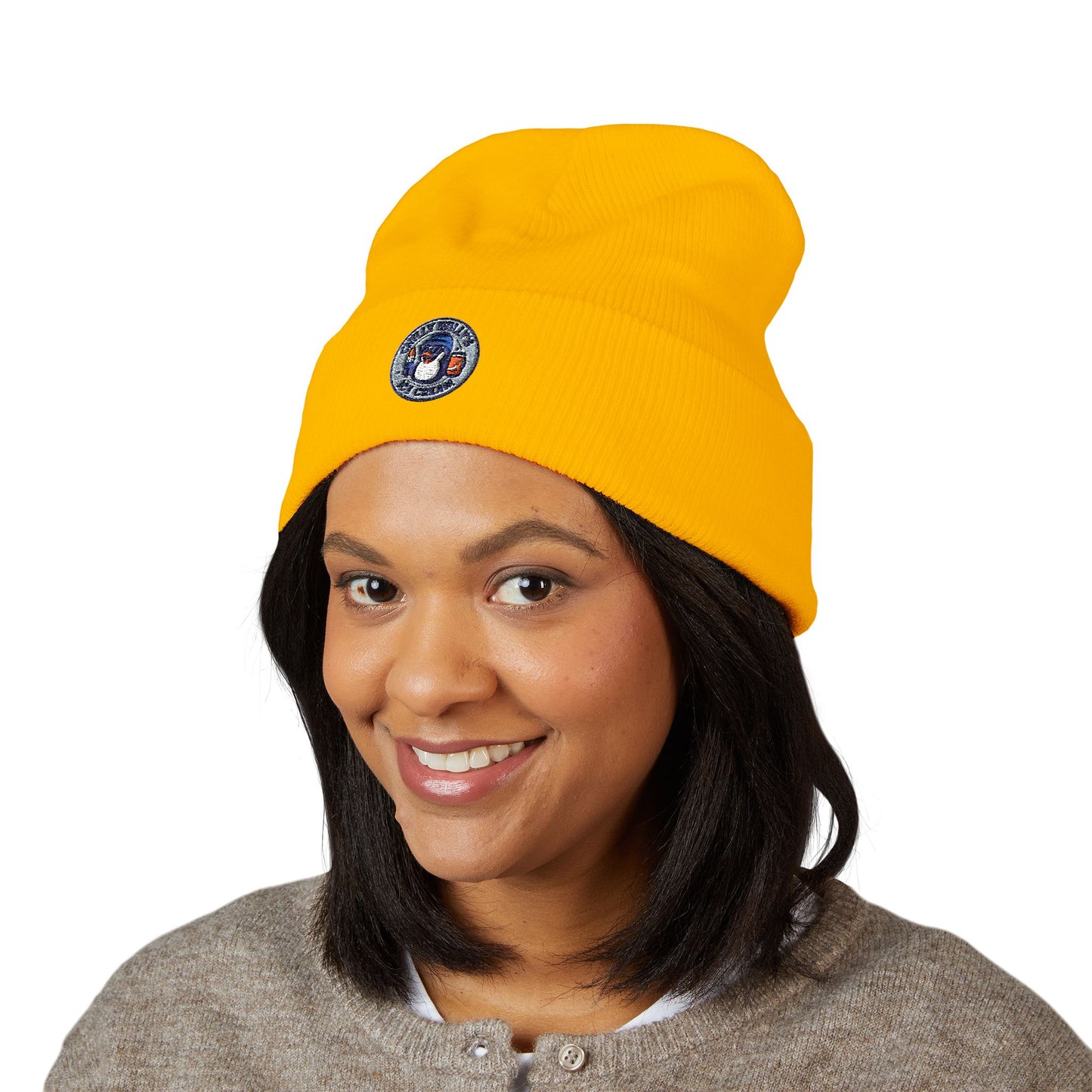 Embroidery Classic Cuffed Beanie, Stylish Winter Hat, Cozy Beanie for Fashion Lovers, Great Gift for Holidays, Casual Everyday Wear