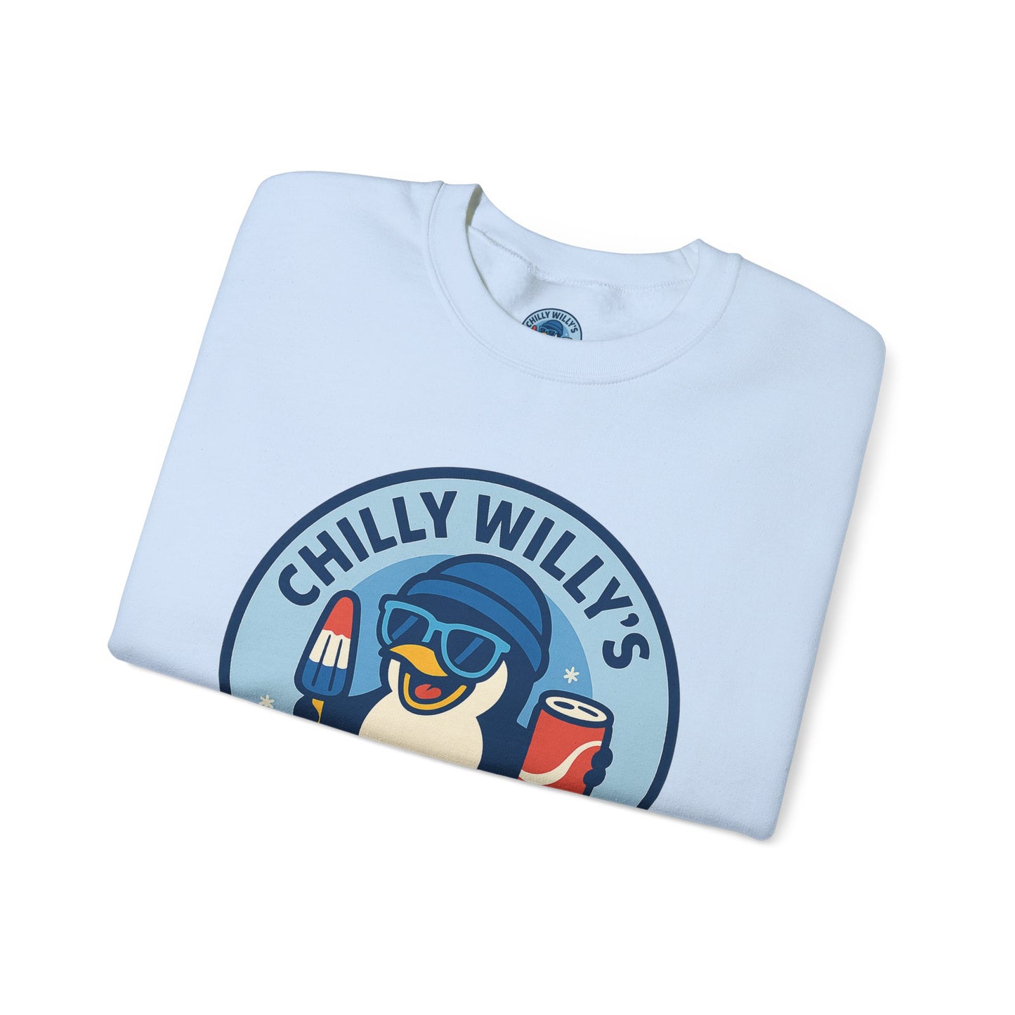 Chilly Willy's Ice Cream Sweatshirt, Fun Unisex Crewneck, Perfect for Ice Cream Lovers, Summer Vibes Apparel, Gift for Friends & Family