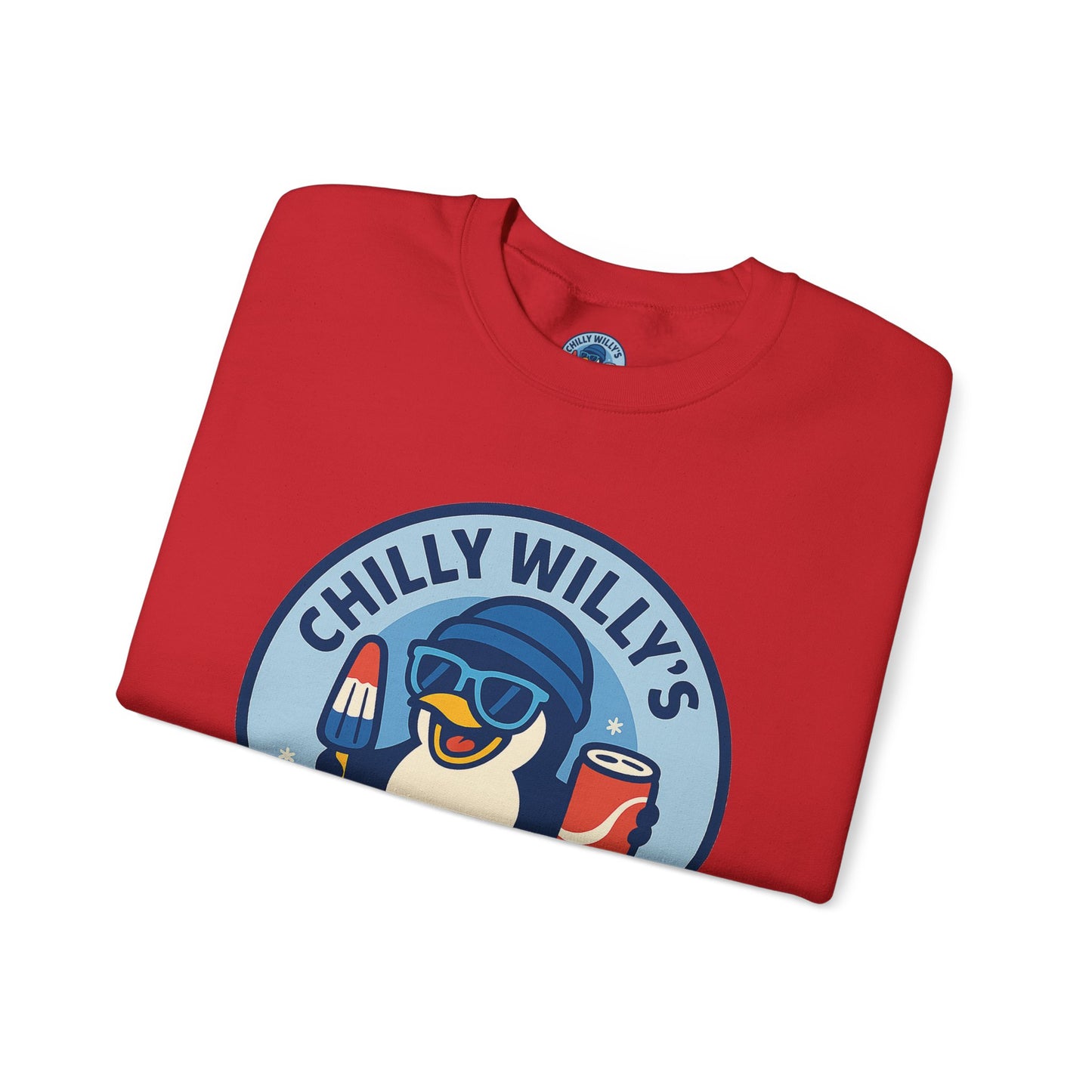 Chilly Willy's Ice Cream Sweatshirt, Fun Unisex Crewneck, Perfect for Ice Cream Lovers, Summer Vibes Apparel, Gift for Friends & Family