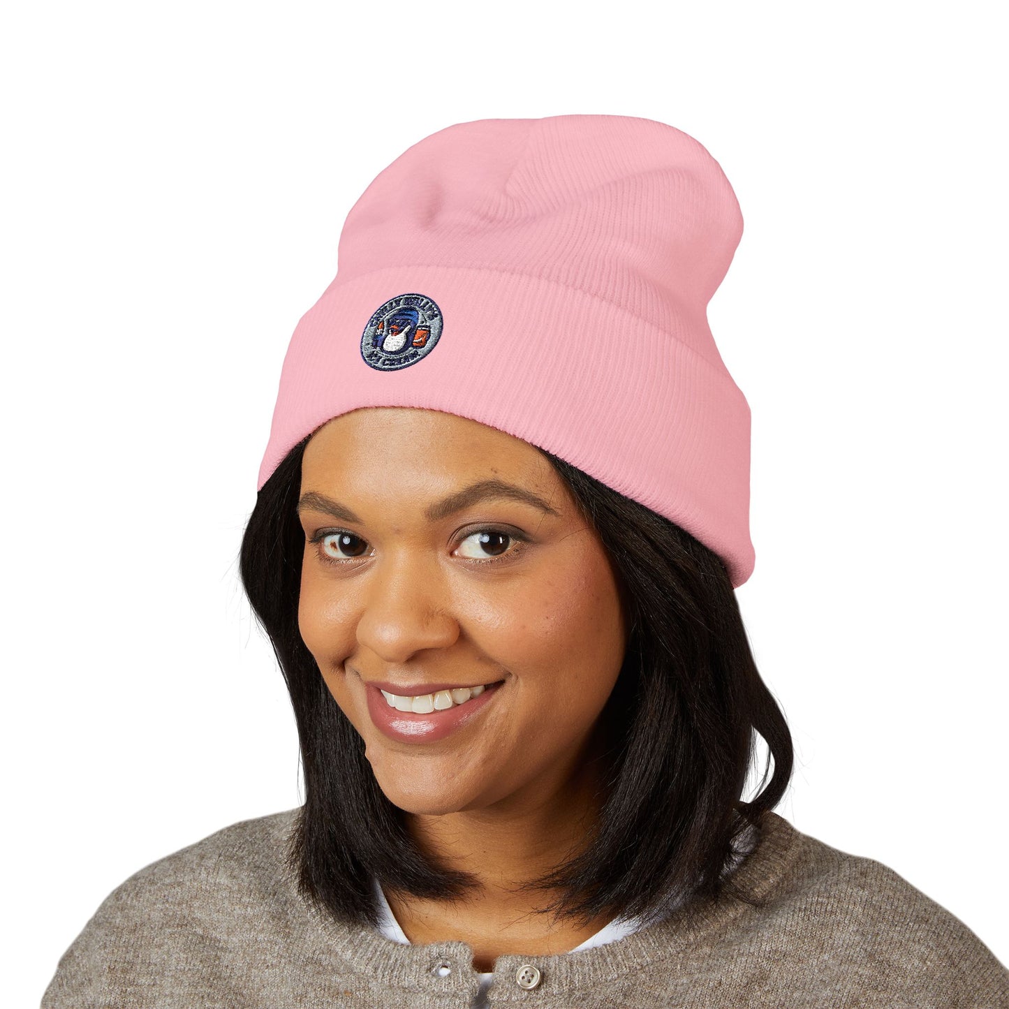 Embroidery Classic Cuffed Beanie, Stylish Winter Hat, Cozy Beanie for Fashion Lovers, Great Gift for Holidays, Casual Everyday Wear
