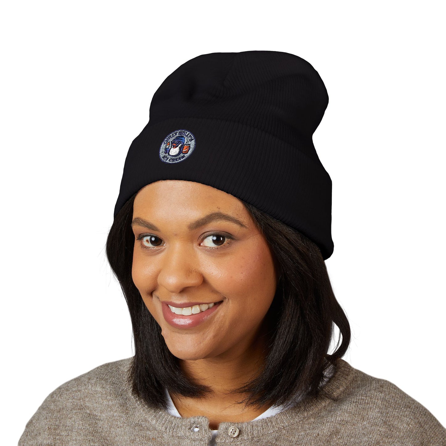 Embroidery Classic Cuffed Beanie, Stylish Winter Hat, Cozy Beanie for Fashion Lovers, Great Gift for Holidays, Casual Everyday Wear