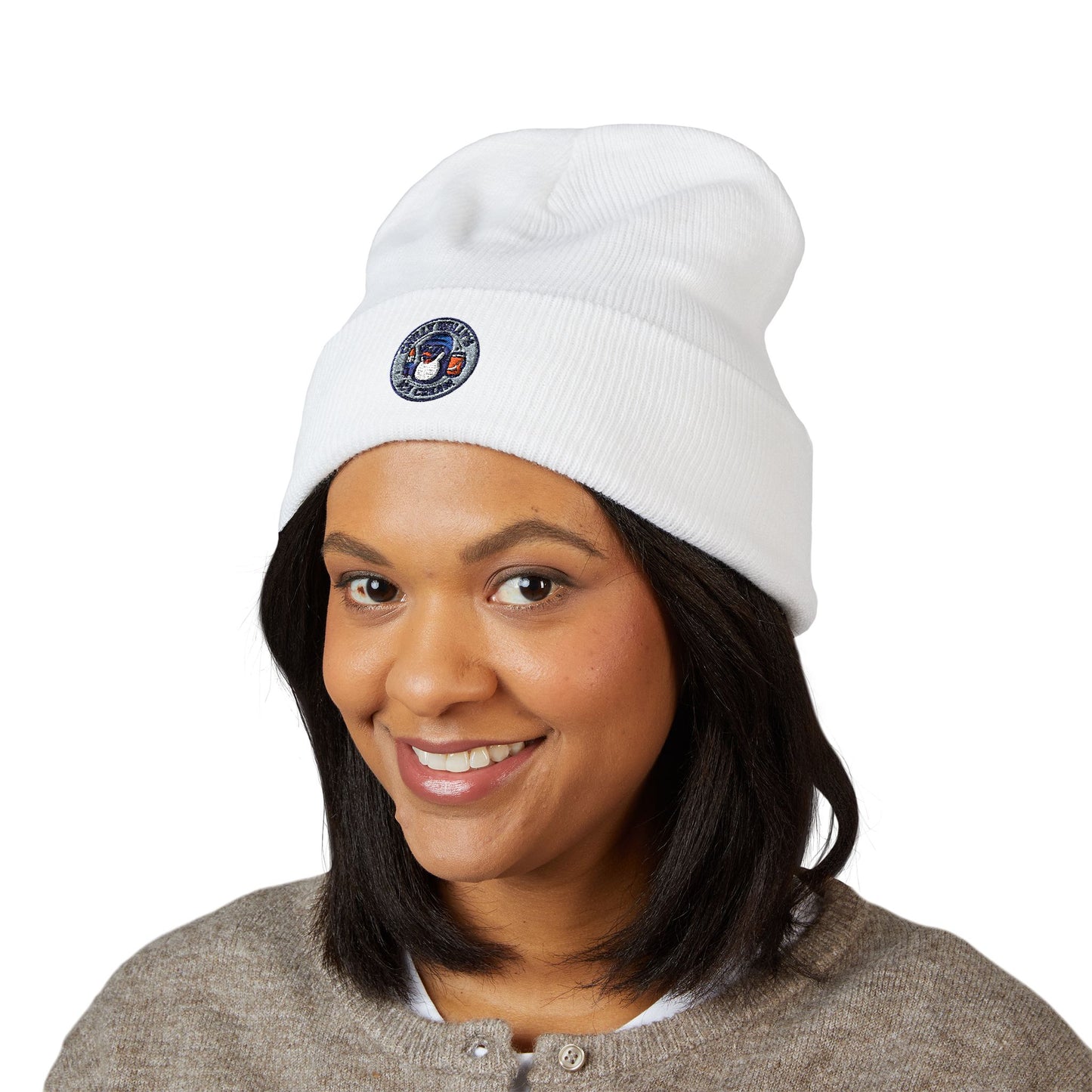 Embroidery Classic Cuffed Beanie, Stylish Winter Hat, Cozy Beanie for Fashion Lovers, Great Gift for Holidays, Casual Everyday Wear