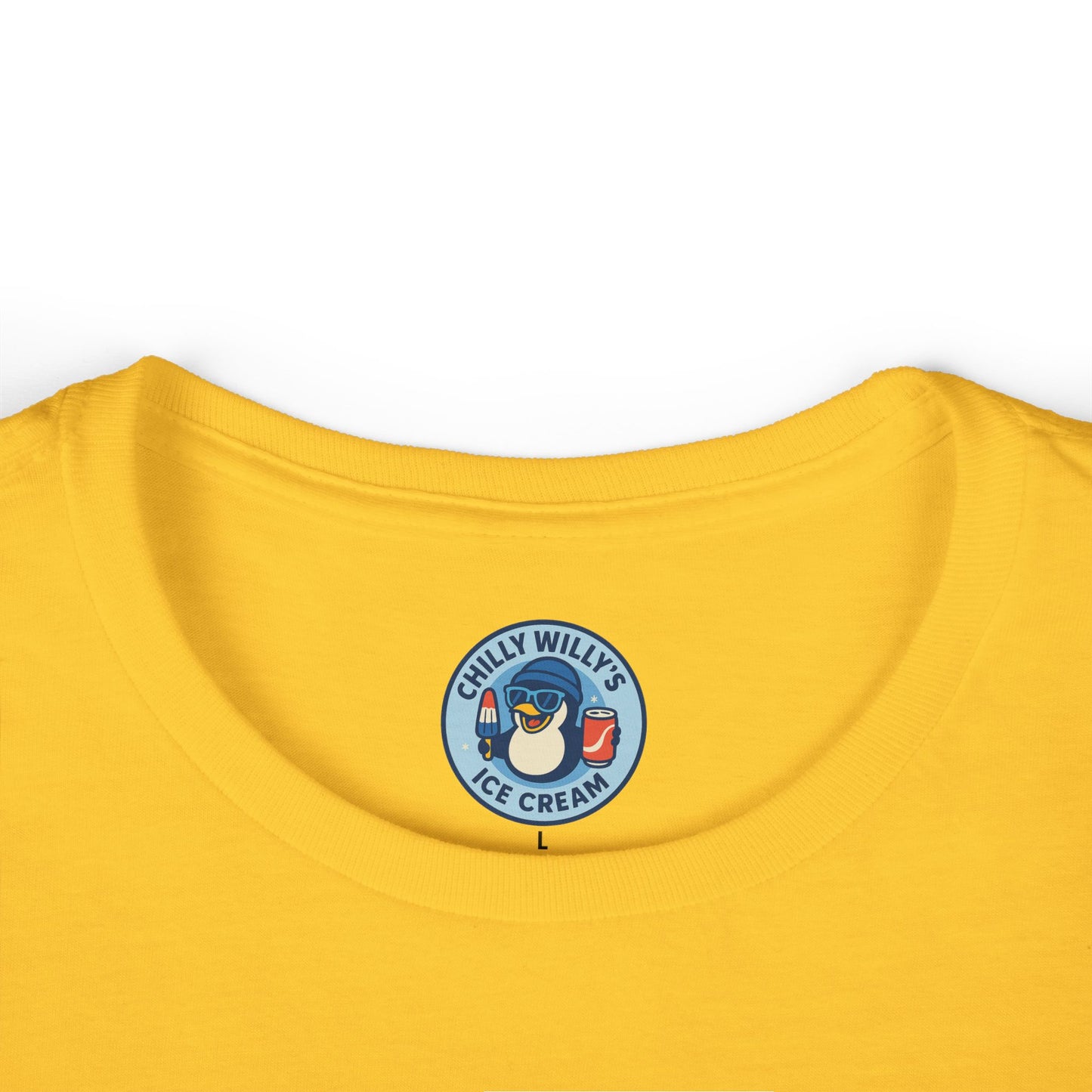 Chilly Willy's Ice Cream Tee, Fun Summer Shirt, Cute Casual Top, Gift for Ice Cream Lovers, Beach Day Style, Perfect for Parties