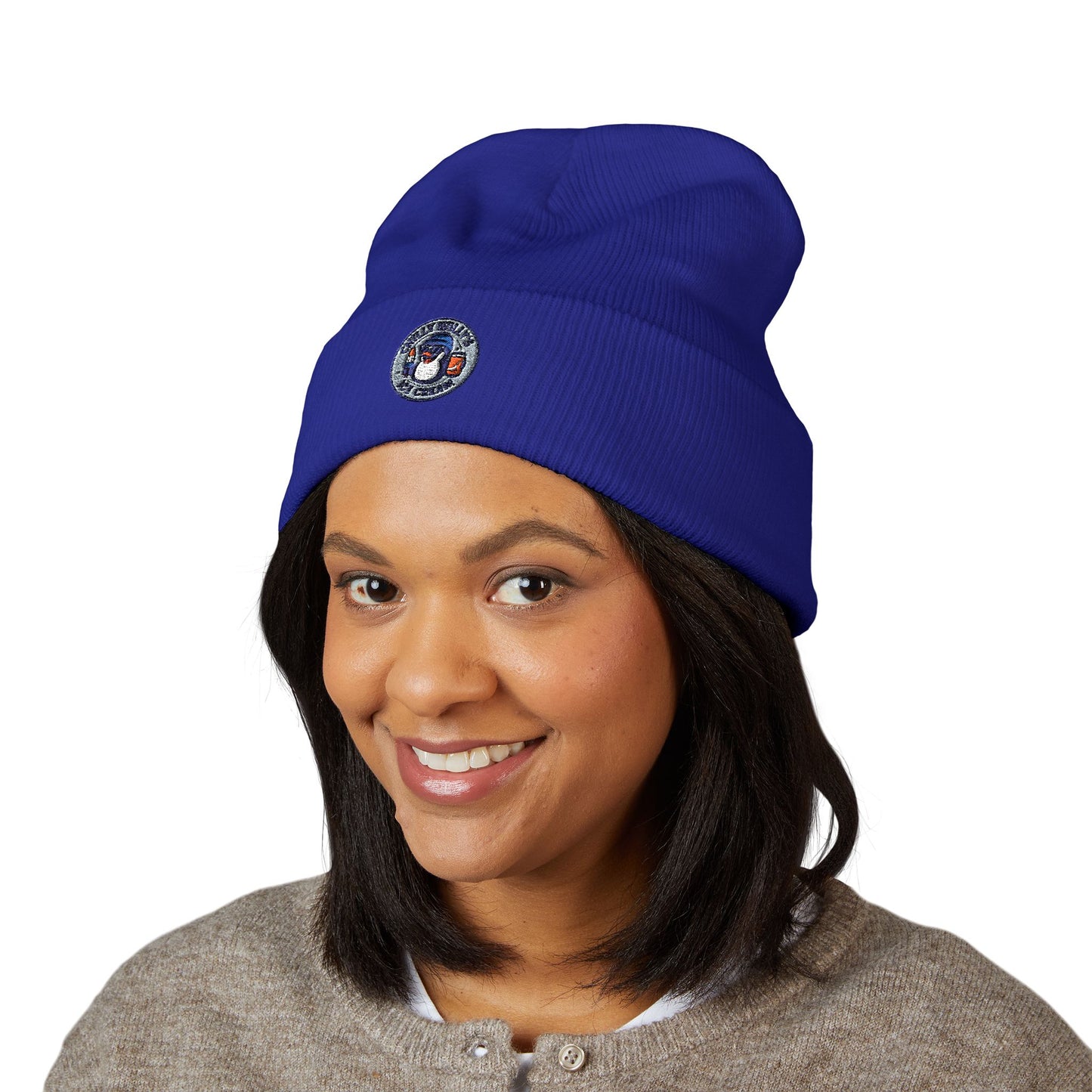 Embroidery Classic Cuffed Beanie, Stylish Winter Hat, Cozy Beanie for Fashion Lovers, Great Gift for Holidays, Casual Everyday Wear