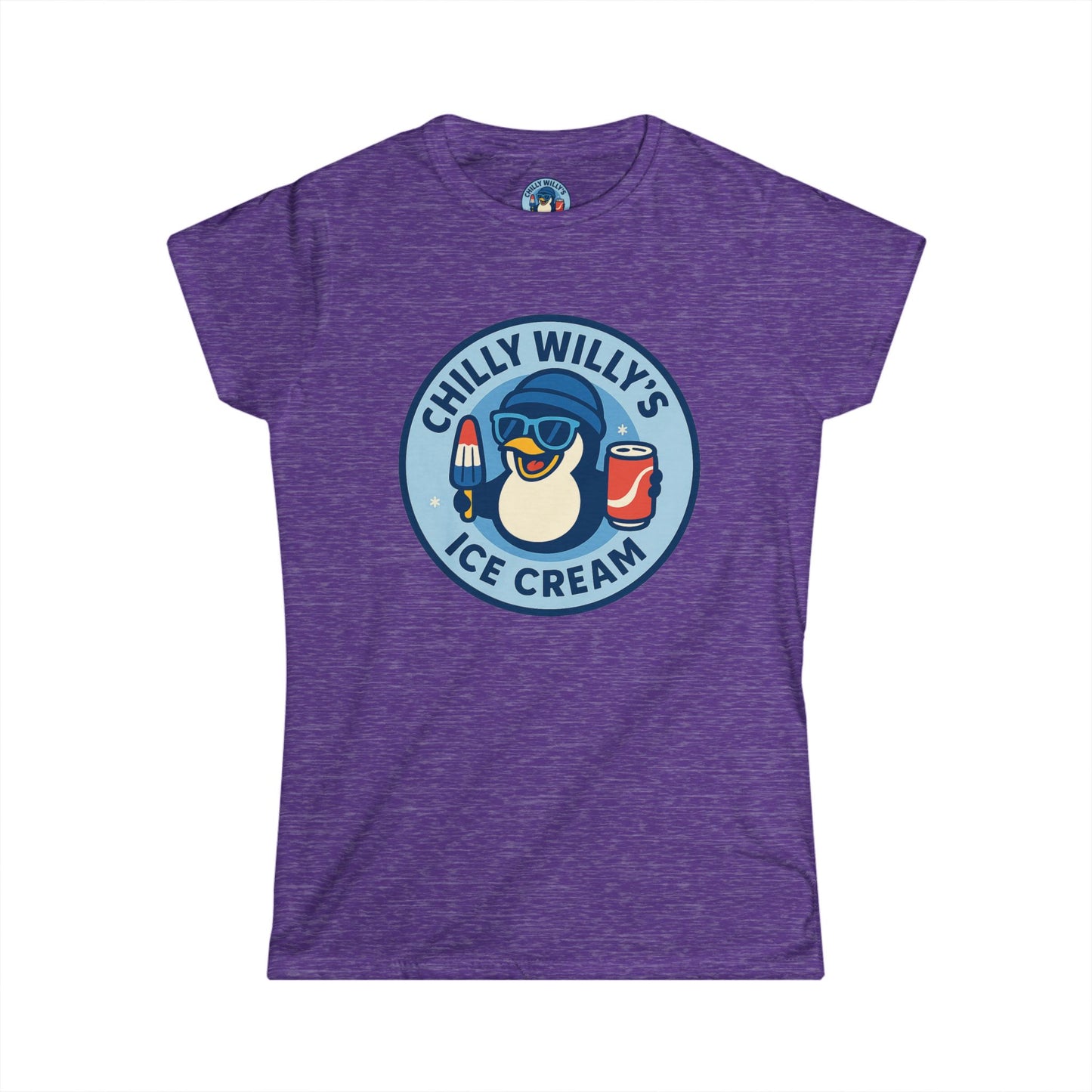 Chilly Willy's Ice Cream Tee, Fun Summer Shirt, Cute Casual Top, Gift for Ice Cream Lovers, Beach Day Style, Perfect for Parties