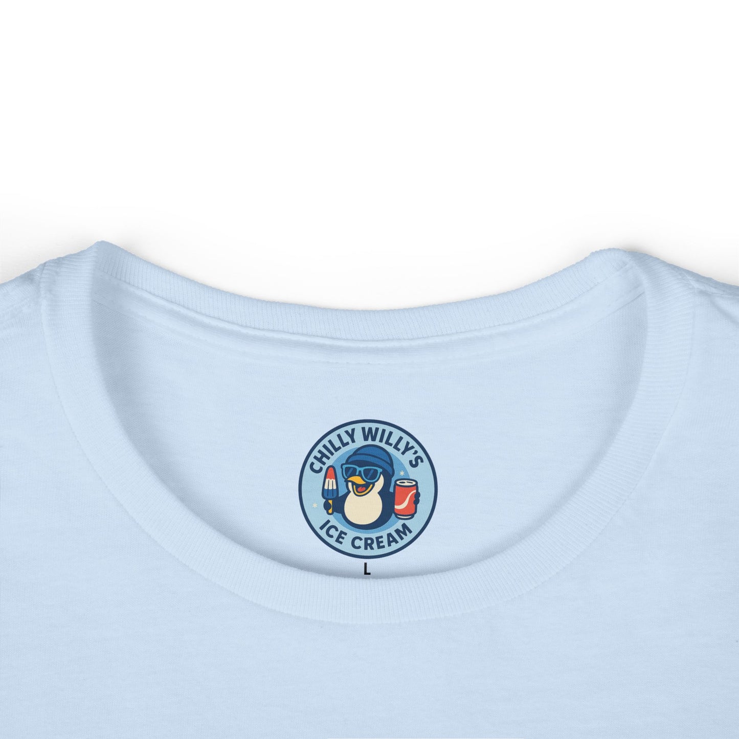 Chilly Willy's Ice Cream Tee, Fun Summer Shirt, Cute Casual Top, Gift for Ice Cream Lovers, Beach Day Style, Perfect for Parties