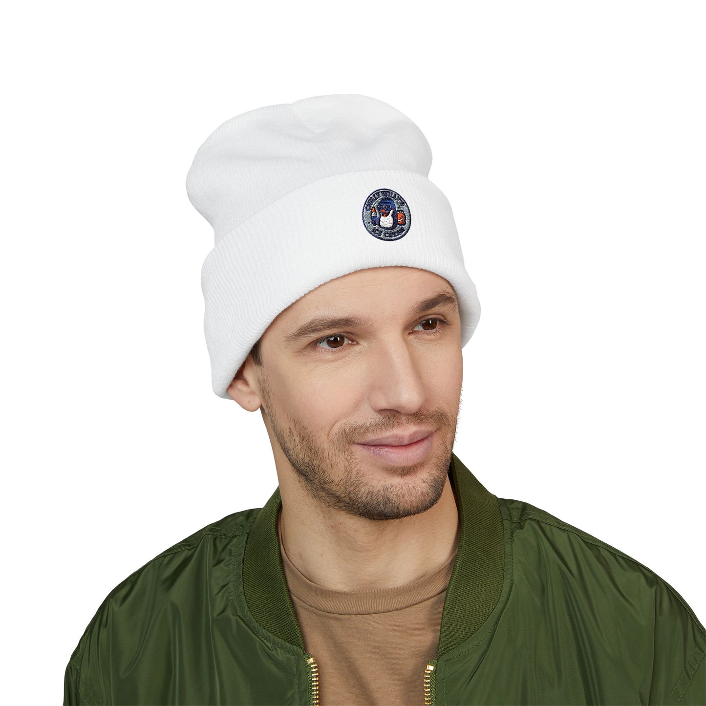 Embroidery Classic Cuffed Beanie, Stylish Winter Hat, Cozy Beanie for Fashion Lovers, Great Gift for Holidays, Casual Everyday Wear